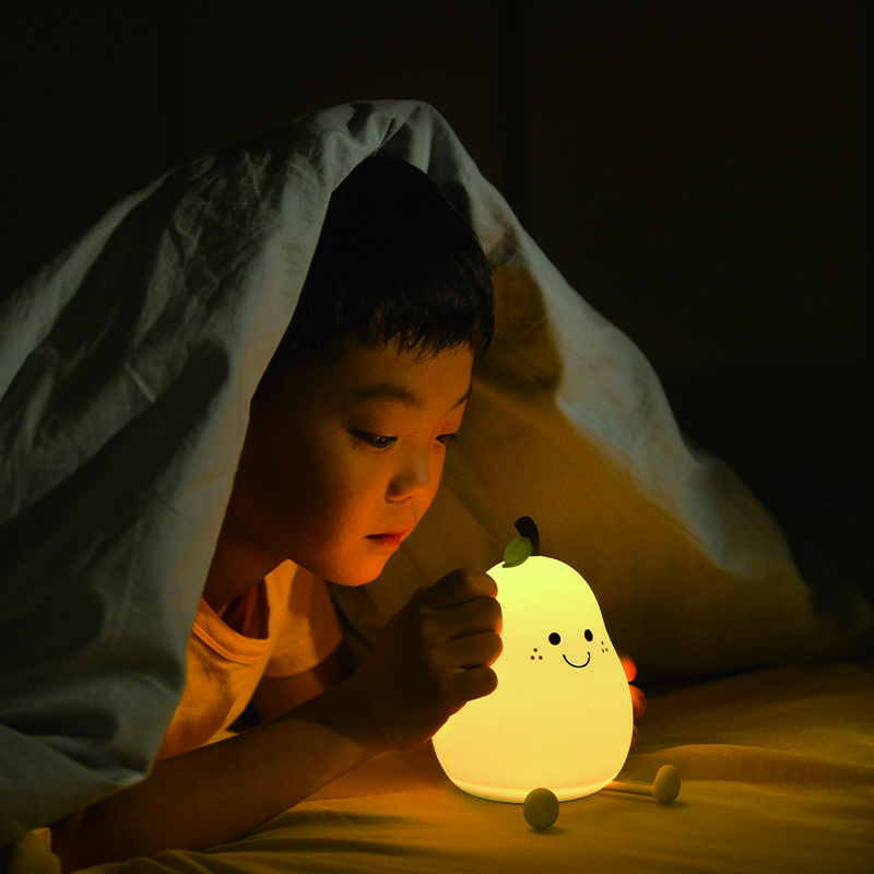 Pear Night Light, kids bedroom , rechargeable, as decoration, fruit shaped , creative gift