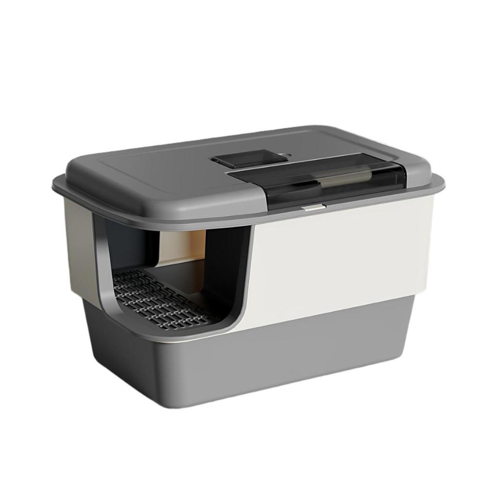 Extra Large Enclosed Cat Litter Box - Anti-Splash, Corridor Design, Deodorizing Kitten Sandbox