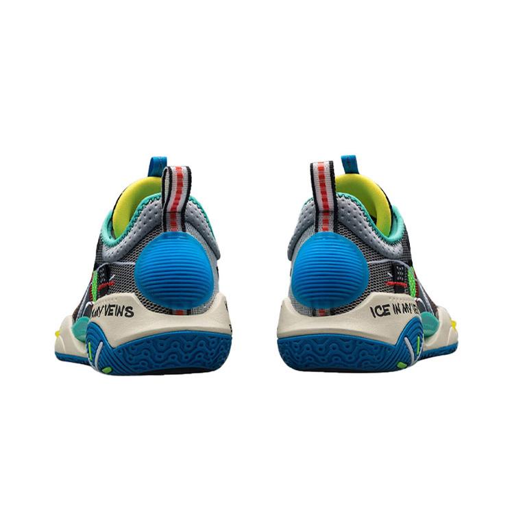 Li Ning All City 9 V1.5 Abrasion Resistant Slip Resistant Low Top Performance Basketball Shoes Men's Gray Black ABAR077-2