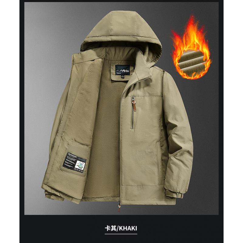

Men s coat 2025 new jacket jacket jacket fashion trend loose casual windproof 8XL хакі