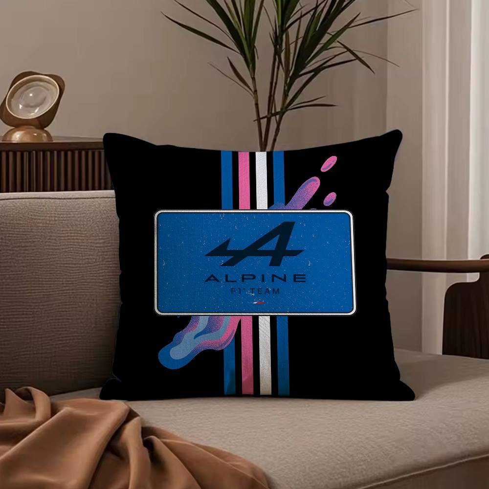 Cool Car A-Alpine Pillow Case Anti-dustmite Pillowcase Invisible zipper silky short plush Sofa cushion cover