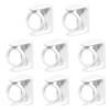 Pack Of 8 Rotatable Plastic Hooks For Hanging Towels Keys Clothes Curtain Rod Holder Space Saving Storage Rack