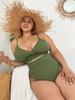 Yüksek Bel Büyük Beden Bikini Kadın Mayo - Avrupa & Amerikan Tarzı