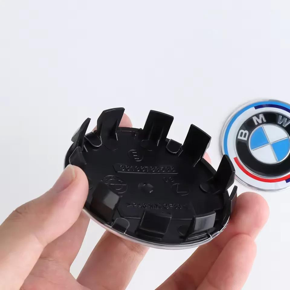 4Pcs 56mm 68mm Wheel Center Caps Emblem Badge For BMW 50th Anniversary X3 X5 X6 E39 E46 E90 E60 E87 E53 F10 F20 F30 M3 M5 M6 Z4 ZDFVU1