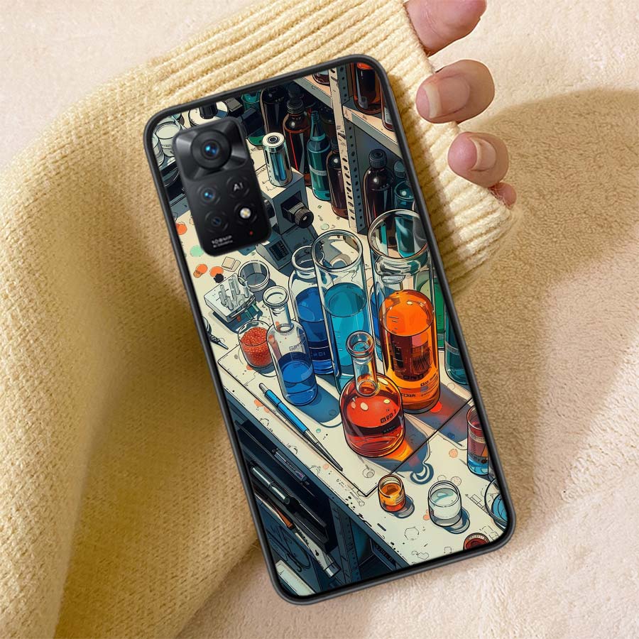 

Experimental Vessel Materials, Biological Samples Phone Case For Redmi Note 13 14 15 Pro Plus 12 13C 12C 15C 9 10 10C 9T 9C 9A T Redmi 12