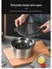 304 Stainless Steel Food Storage Container Set (4-Piece): Round, Sealed, Fresh-Keeping for Lunches, Camping, and Picnics.