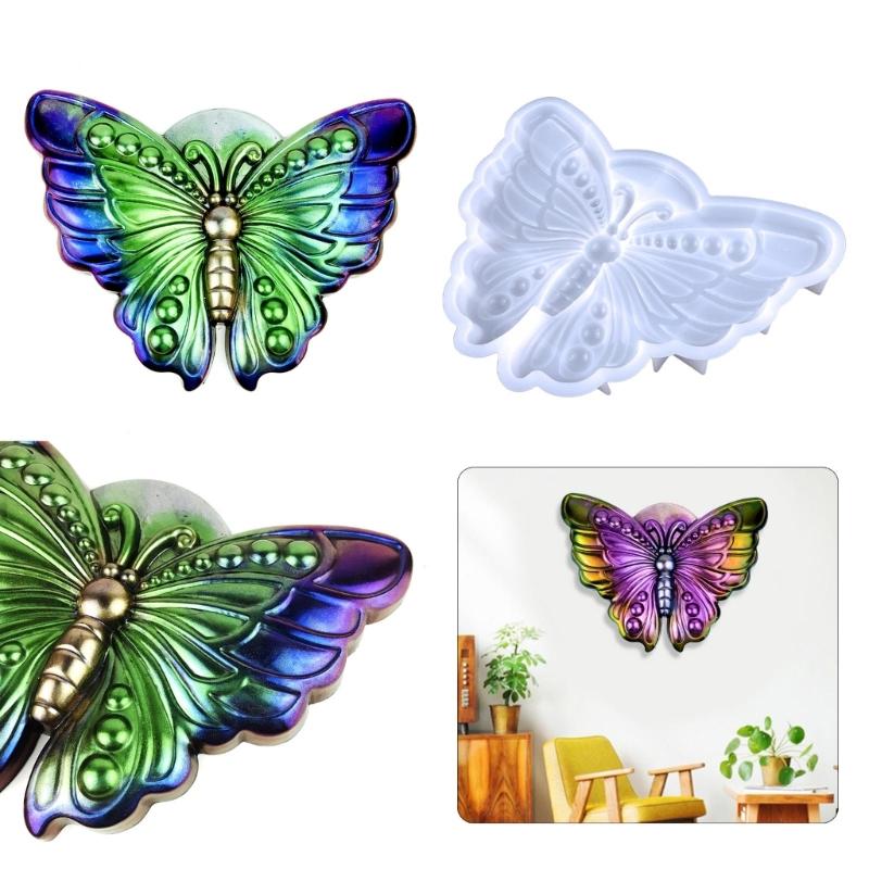 Semi-stereoscopic Butterfly-shape Wall Ornaments Drop Glue Mold Diy Wall Pendant Desktop Decoration Epoxy Silicone Mold