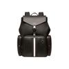 Classic Stripe Leather Backpack Medium Men Backpacks Black 6238750