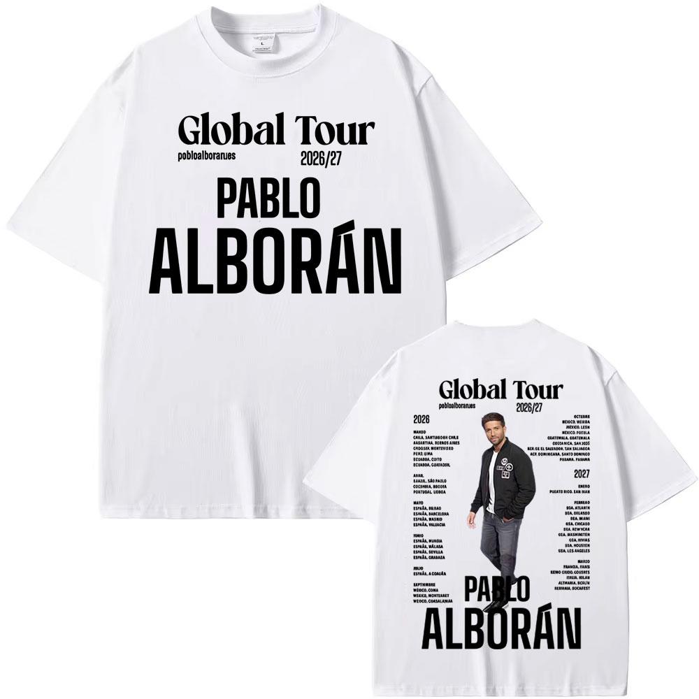 

Rapper Pablo Alboran s Global Tour 2026-2027 Illustrated T-shirt for Men and Women, A 100% Pure Cotton Summer Print T-shirt 2XL