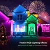 Smart WIFI Eaves Lights Permanent Outdoor Waterproof Lights RGBIC Lighting Strings Alexa Google House Party Wedding Decor