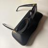 Used BALENCIAGA BB0134SA Sunglasses Black with Gold Case