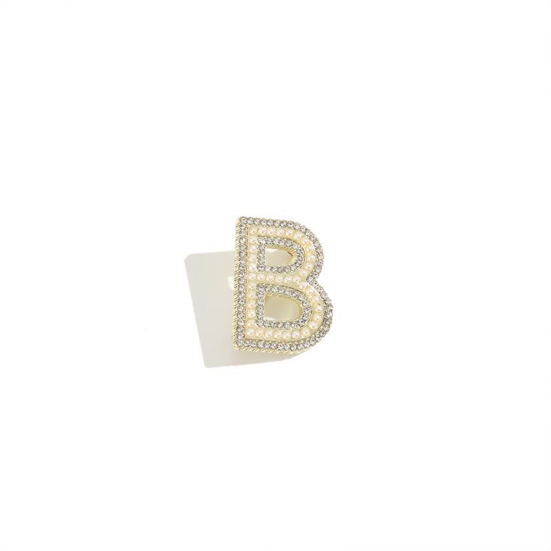 Kristall Strass Perle A-Z 26 Buchstaben Brosche Damen Englisches Alphabet Brosche Anstecknadel Korsage Kragen Schmuck Kleidung Tasche Deko Geschenke