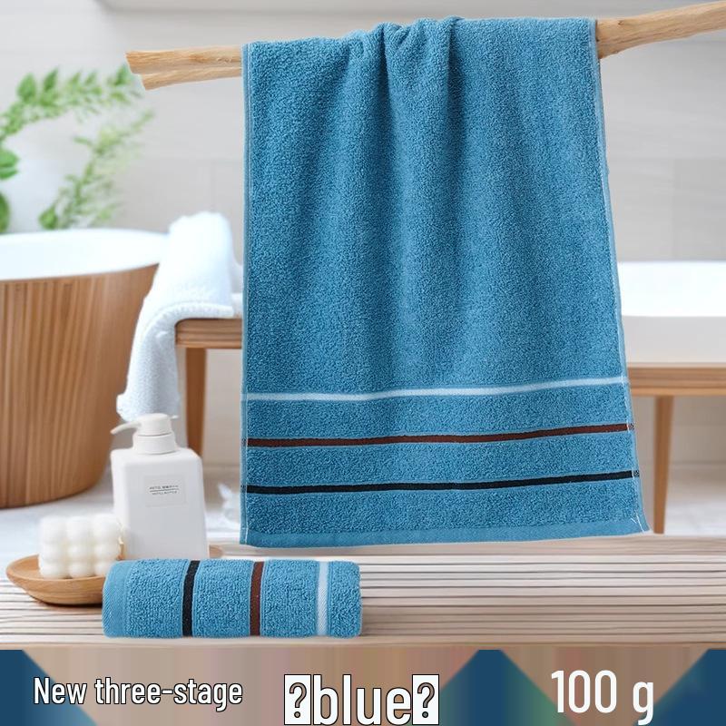 Thick Absorbent Pure Cotton Face Towel with Embroidered Logo for Adults