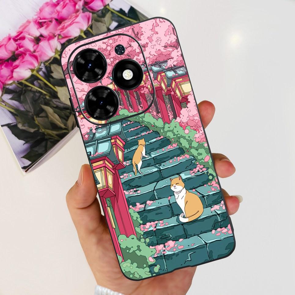 Coque Funda For Infinix Hot 40i Hot40i 2023 New Fashion Back Cover Colorful Painting Print Phone Cases On Hot 40 I Soft Matte