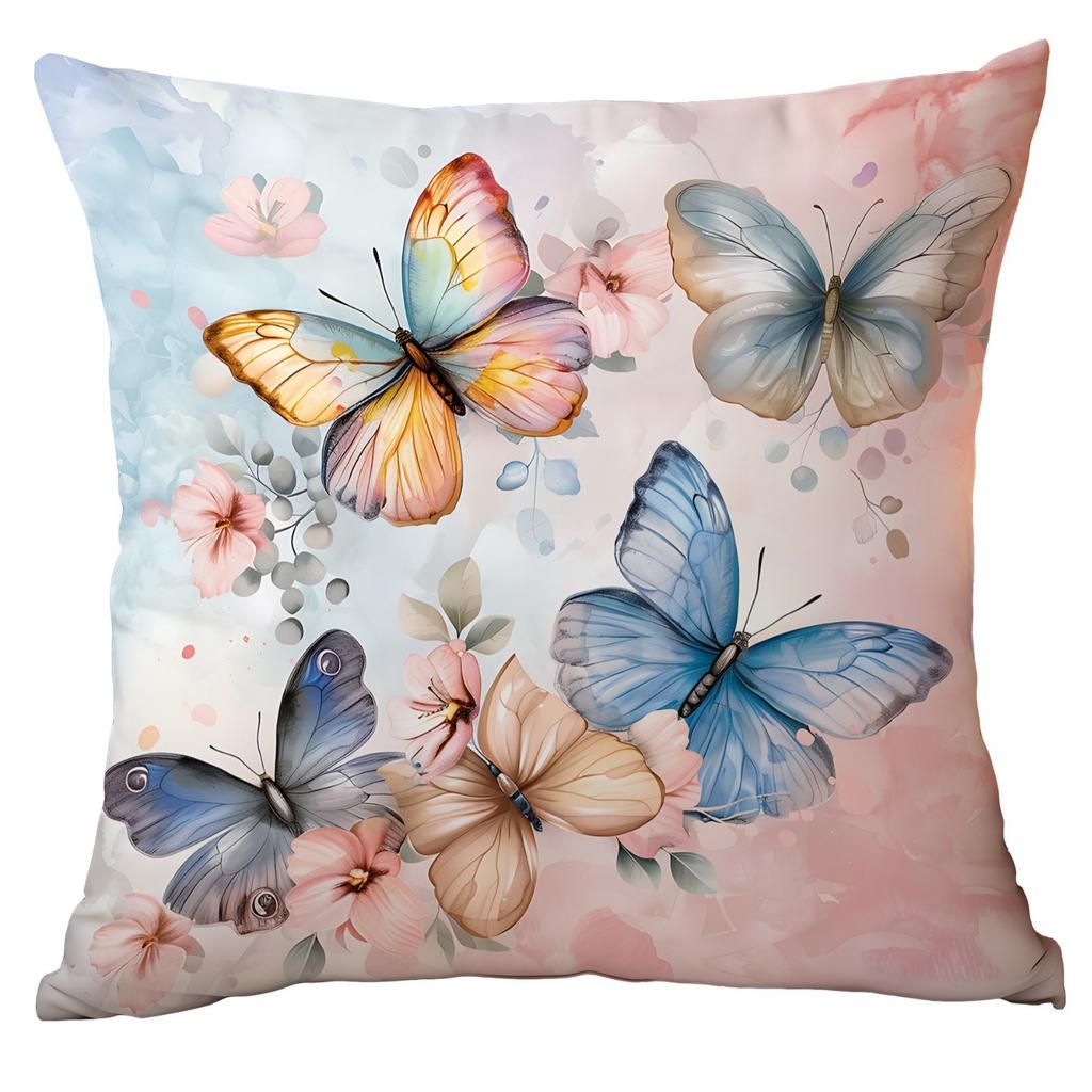 New Creative Butterfly Pillowcase Spring and Summer Dreamy Pillowcase Home Bedside Sofa Backrest Cover