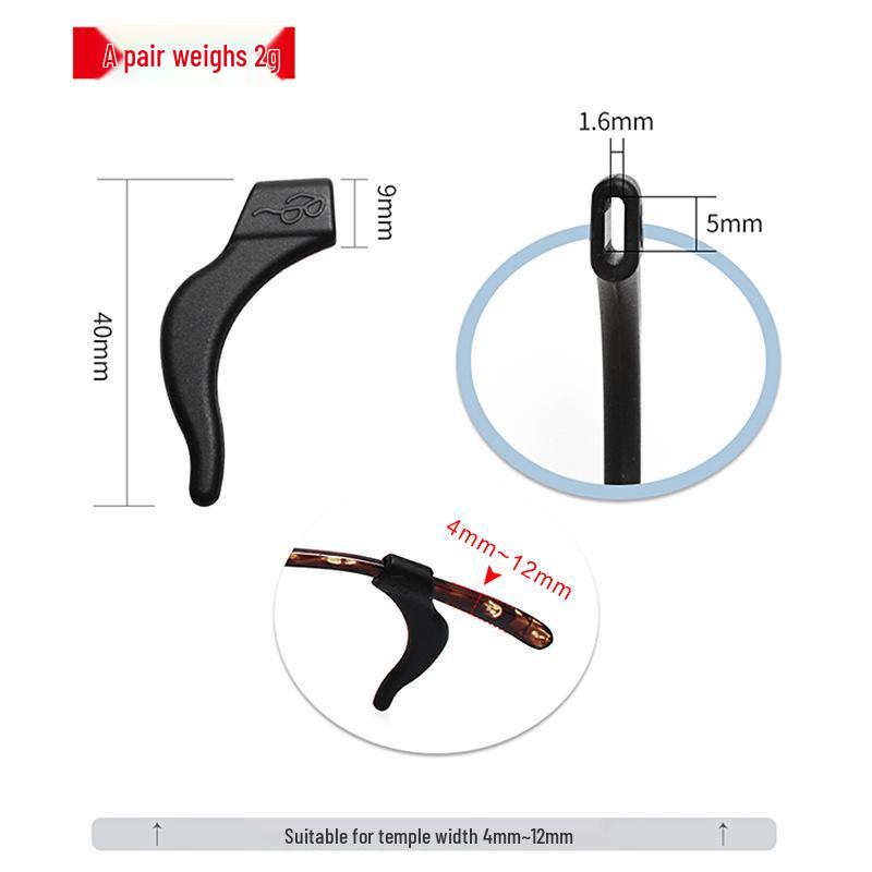Silicone Anti-Slip Ear Hooks for Glasses - Sports Ear Grips & Retainers