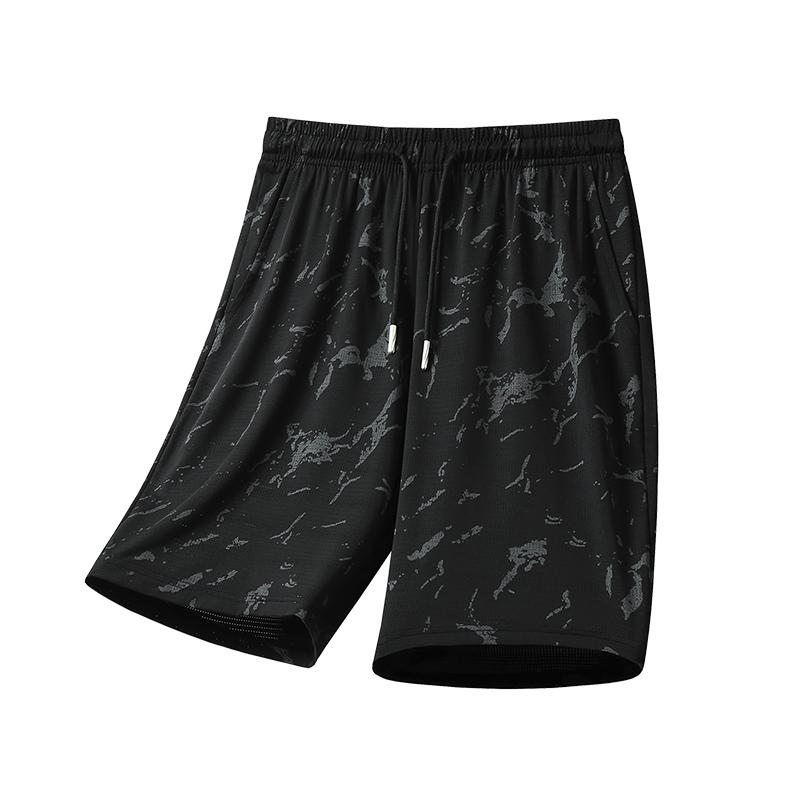 

Plus Size Ice Silk Shorts, Ice Silk Five Quarter Shorts, Casual Sports Men s Shorts, Ice Silk Running Fitness Quick Drying Pants 8XL чёрный