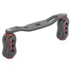 Fishing Reel Handle Carbon Fiber Double Handle Baitcasting Reel Rocker Arm 95mm Replacement for D S A Red