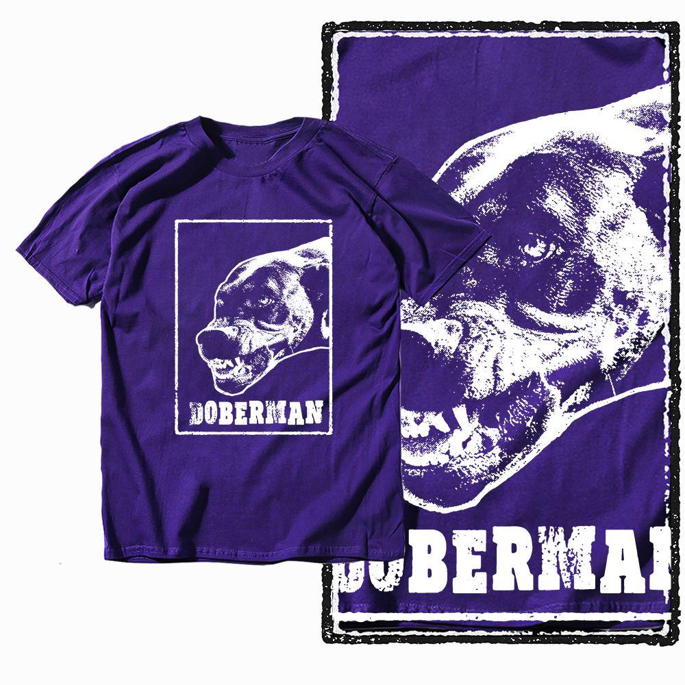 G59 Purple Cotton Men's Streetwear Dog GraphicT-shirt |  Big Size Cool Vintage O-neck Men's Tee Tshirt