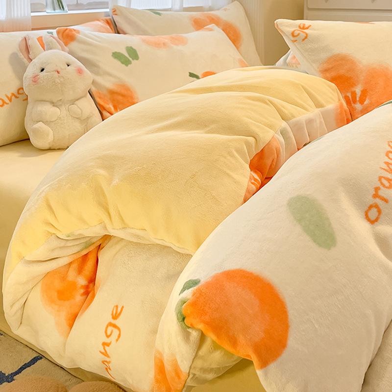 Утолщенный Молочный Флис Пододеяльник Однопредметный Двусторонний Флис Фарай Коралловый Флис Детский Пододеяльник 150X200X230 150x200cm Quilt Cover
