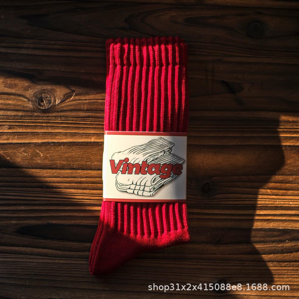 

Носки унисекс из хлопка в полоску в американском стиле — толстые, теплые, средней длины, для осени/зимы Unisex 36-44