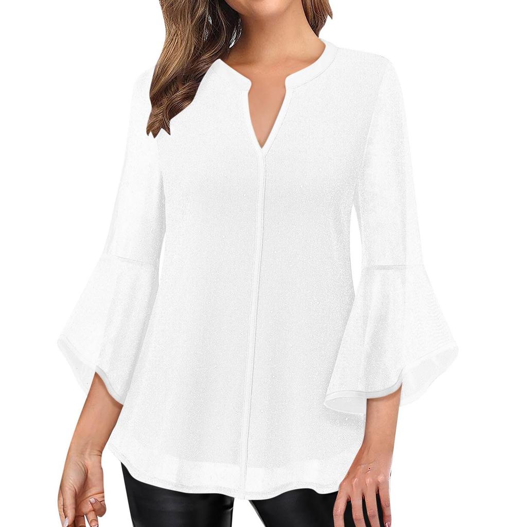 Womens 3/4 Long Sleeve Shirts Tunic Tops Oversized Tshirts Loose Fit Fall Fashion Tops Clothes