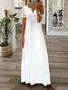 2023 Spring/Summer Women's European & American Lace Short Sleeve Maxi Dress