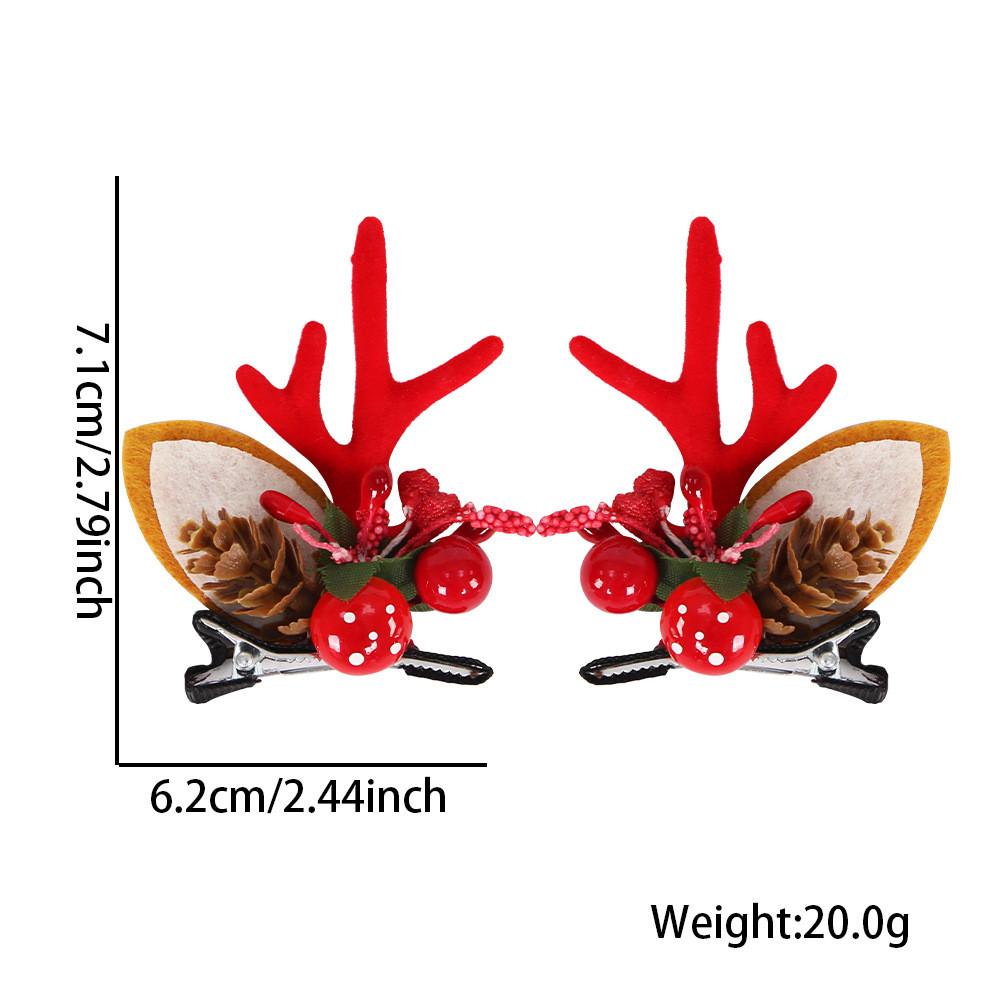 Christmas Hair Stylish Accessories With Cute Plush Antlers And Festive Decorations Women For