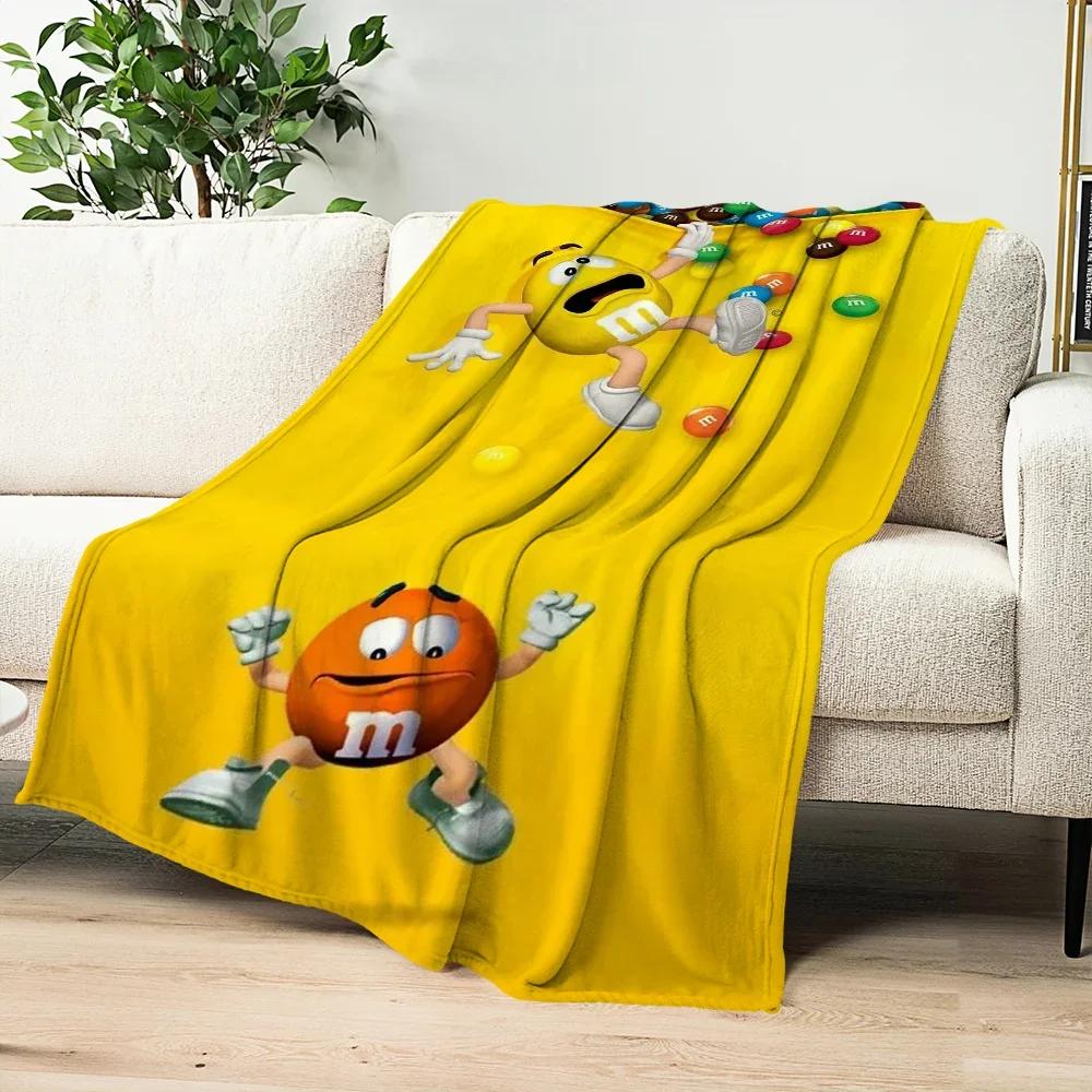Lustige M-M&M-M’s Skikomfort warm Weich Zuhause Kinder Mittagessen Decke Geeignet für Wohnzimmer Büro Tägliches Reisen Geschenke