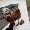 New Shoulder Messenger Bag Fashionable Texture Underarm Bow Decoration Women's Bag Retro Style Underarm Bag
