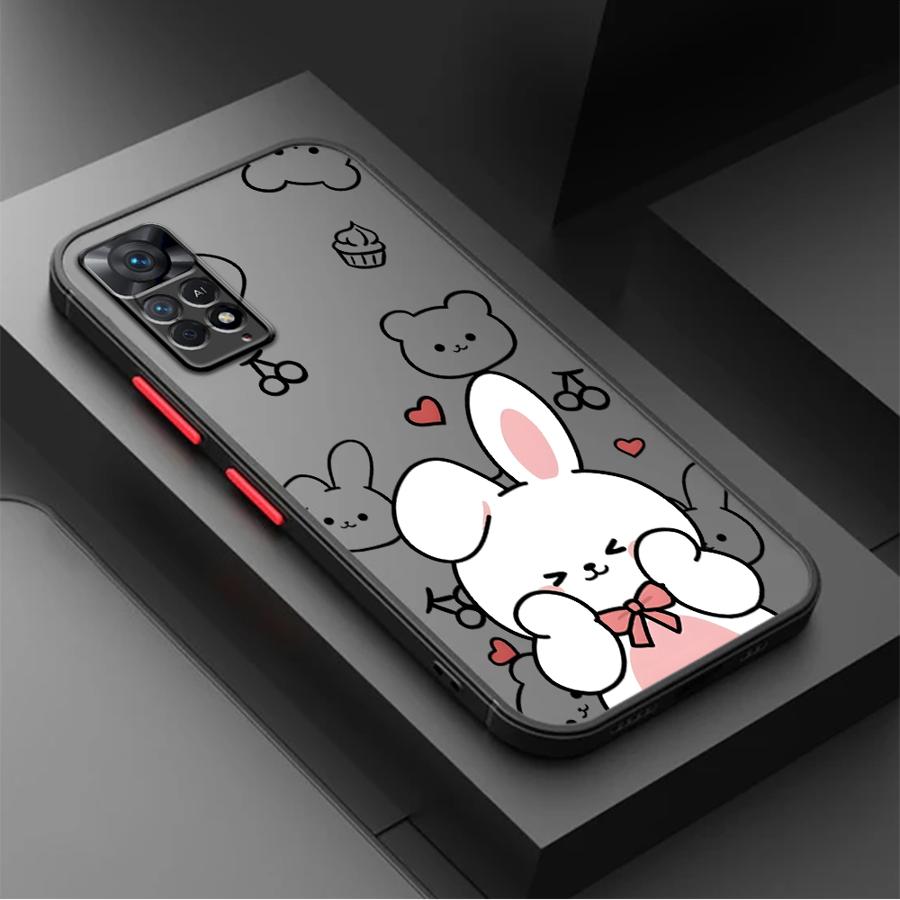 Case for Xiaomi Redmi Note 15 Pro 14 11 A4 14C 12 13 10 13C 9S Funda Back Phone Cover Cartoon Bear Rabbit