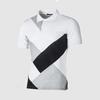 European and American Style Men's Summer Fashion Casual Top Patchwork Polo Shirt Large Size Buttoned Short Sleeve T-Shirt