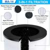 Suitable for Medify MA-14W MA-14B Air Purifier HEPA Filtration Cartridge-Element Activated Carbon Filtration System 2pcs