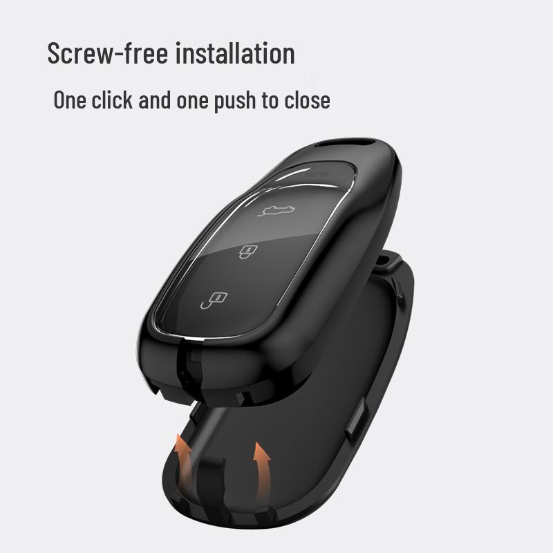 2020 Ideal One Key Case: Premium Metal & Leather, Full Coverage, Easy Install, No Screws.
