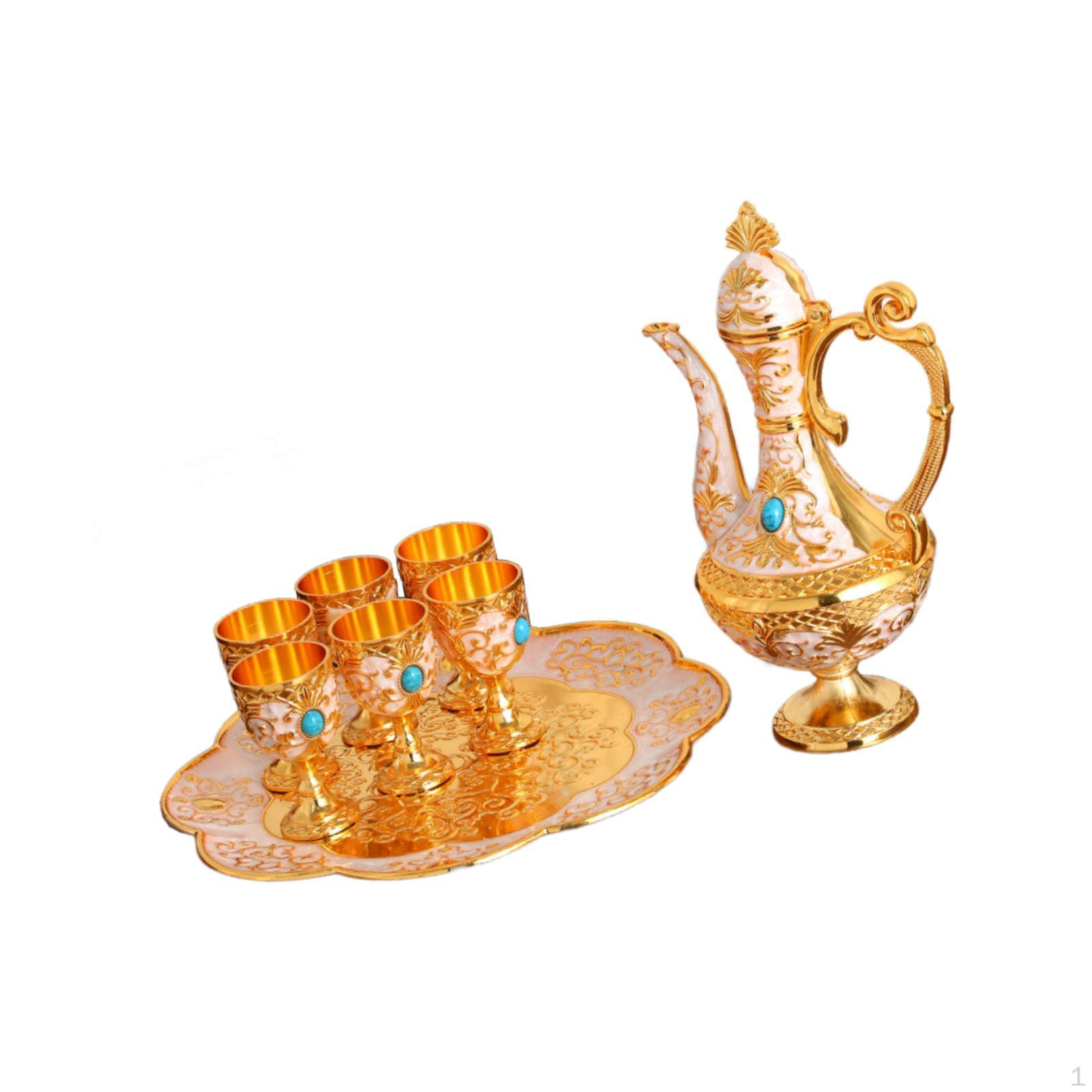 

Кофейник Набор Орнамент Воды Подача Чая для Свадебной Гостиной gold white