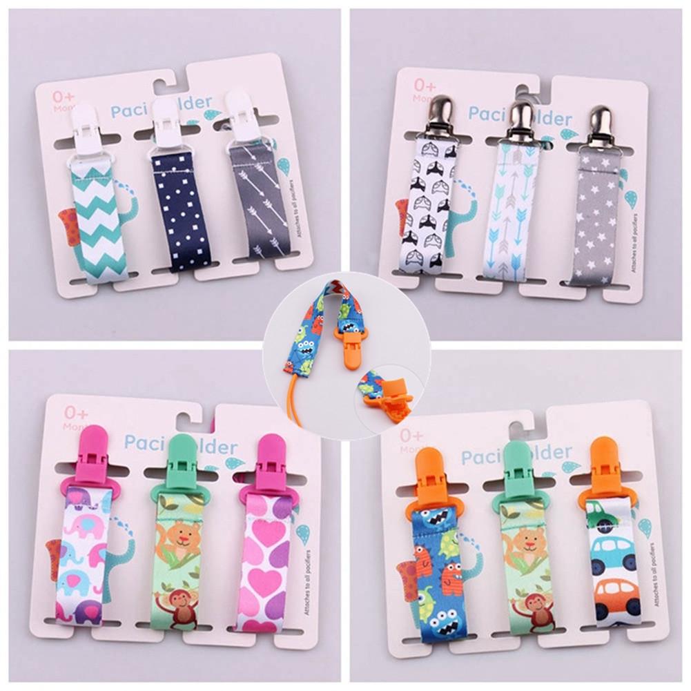 3pcs /set Pacifier Clips for Babies Newborn Soother Clip Chain Personalised Infant Present Gifts Personalized Baby Accessories