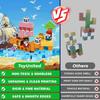 Non-Toxic 100Pcs Children Cartoon Building Blocks Pirate-Ship World Set Creative Learning Sensory Toys Educational Magnetic Cube Bricks