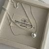 Double Layer Cat Eye Bead Necklace Fashion Minimalist Clavicle Chain Men Women