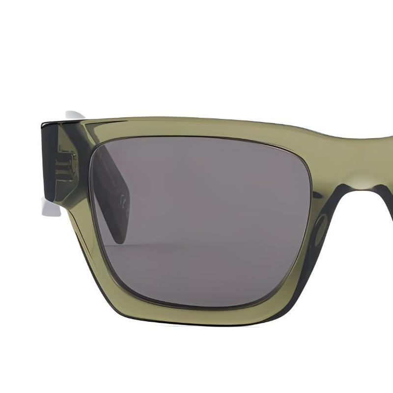 Prada Brand Design Acetate Square Sunglasses Men's Green