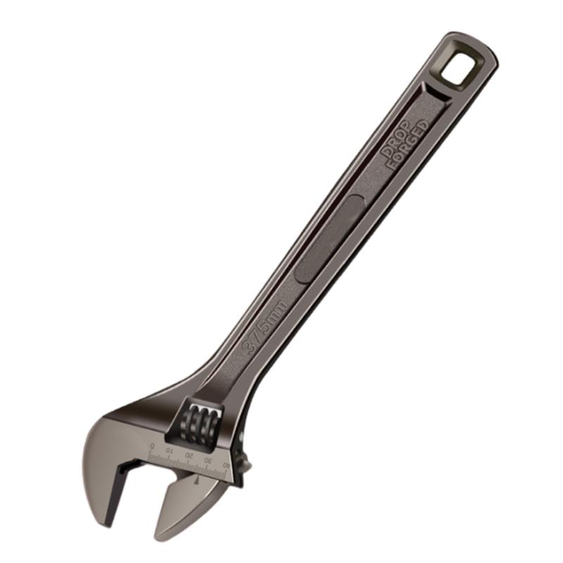 8-18inch Adjustable Wrench Wide Jaw Opening Precise Jaw Design Grips Measurement Scales Engraved On the Tool