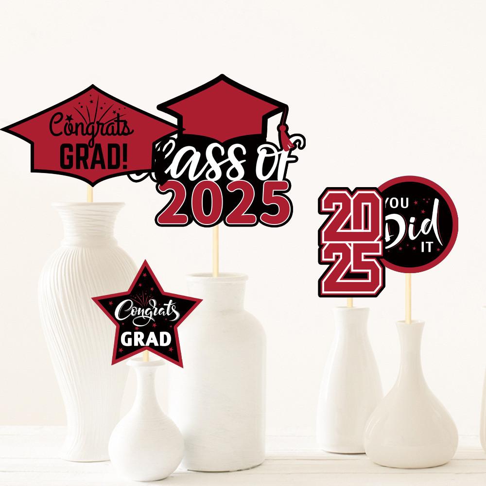 Decoration Party Plugin Kit With Vases Sign Stakes For Graduation Celebration