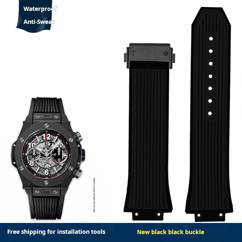 

Для серії HUBLOT BIG BANG силіконовий гумовий ремінець 27x17 мм опуклий інтерфейс ремінець для годинника чоловічий складана пряжка браслет аксесуари 27x17mm