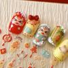 Year of the Snake Cute 3D Embossed Dragon Lion Nail Art Stickers