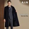 Antonio Men's Cashmere & Wool Blend Overcoat with Detachable Down Liner