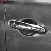 For Nissan Kicks 2017 2018   Carbon Fiber Car Door Handle Cover Trim Side Handles Catch Cap Frame Overlay Accessories