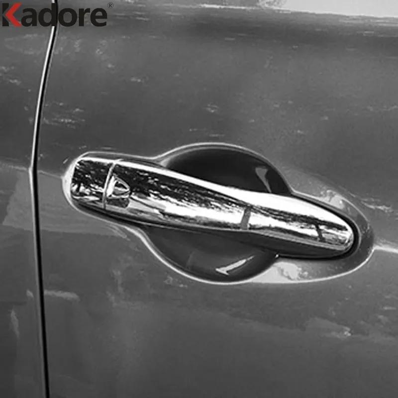 For Nissan Kicks 2017 2018 Carbon Fiber Car Door Handle Cover Trim Side Handles Catch Cap Frame Overlay Accessories