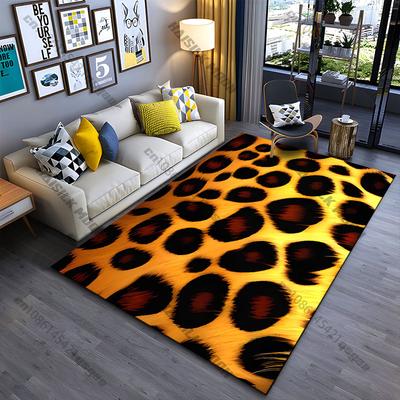 Leopard Fur Pattern Design Carpet Yoga Living Room Room Decor Children's Crawling Mat Doormat Area Rug Games Mat