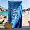 NSW Blues Print Beach Towel Soft Portable Quick?dry Towel For Pool Summer Vacation Outdoor Sport
