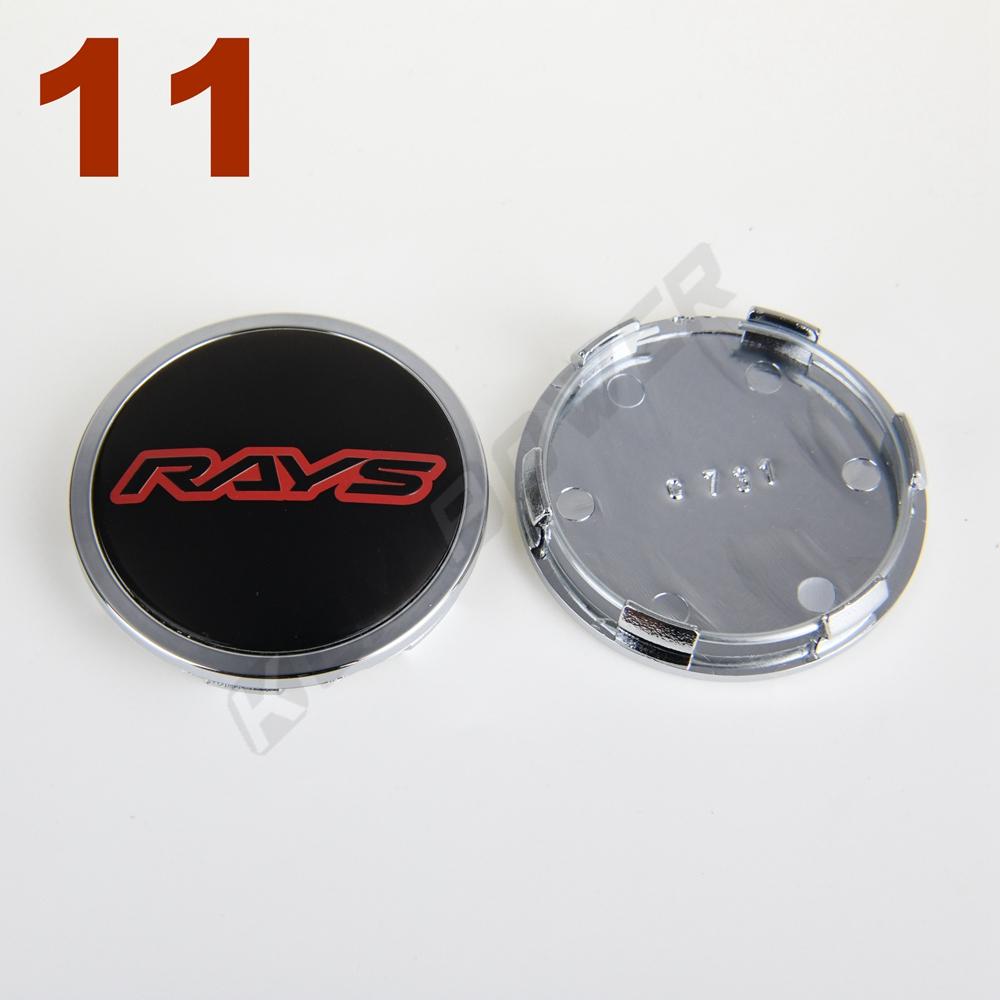 4 PIÈCES Cache-moyeu de roue OD 65 MM / ID 60 MM Logo RAYS VOLK Cache-moyeu de jante Sport Cache-moyeu central de roue