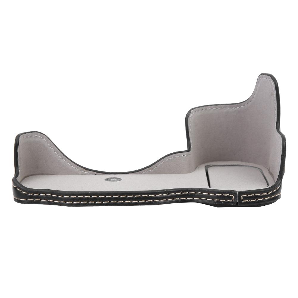 PU-lær Halvkropps Kameraveske Deksel Beskytter for Nikon Z6 Z7(svart)